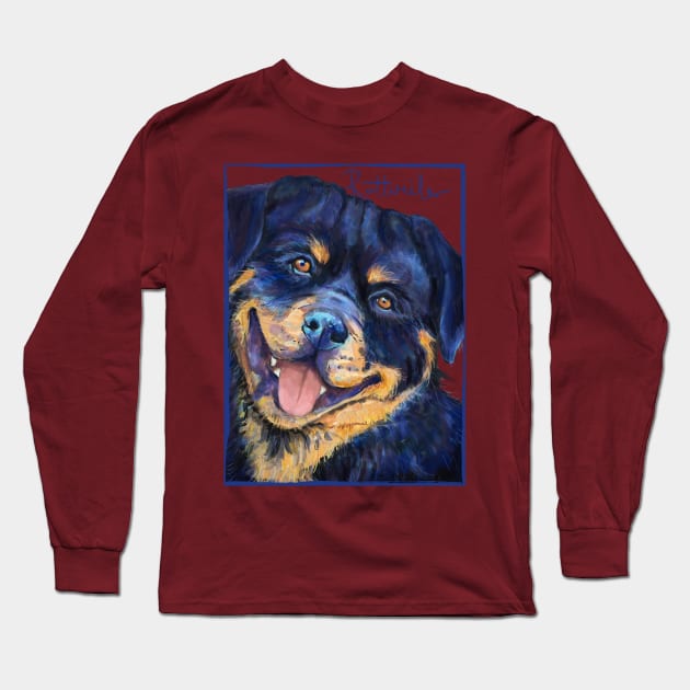 Rottweiler Long Sleeve T-Shirt by Aloe Artwork